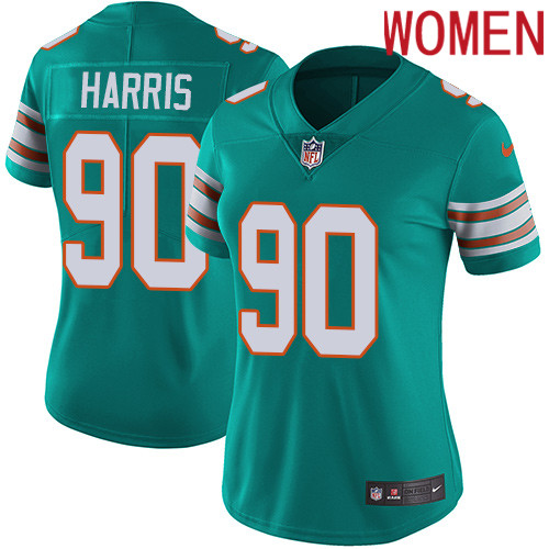2019 Women Miami Dolphins 90 Harris Green Nike Vapor Untouchable Limited NFL Jersey style 2
